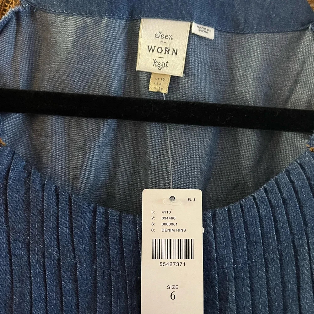 Anthropologie Ulla Patchwork Denim Blouse - Picture 6 of 9